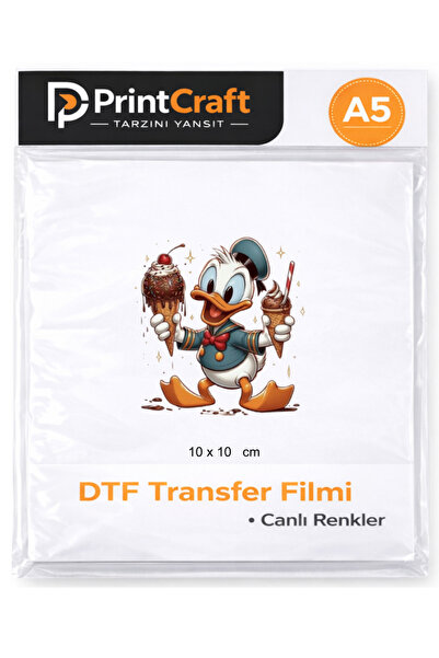 PRİNTCRAFT RENKLİ DÜŞLER ATÖLYESİ 10x10 cm Dondurmalı Daffy Dock Ütü ile Yapı...