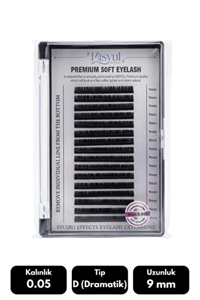 Misyul Doğal İpek Kirpik (Natural Eyelash) 9MM 0.05D