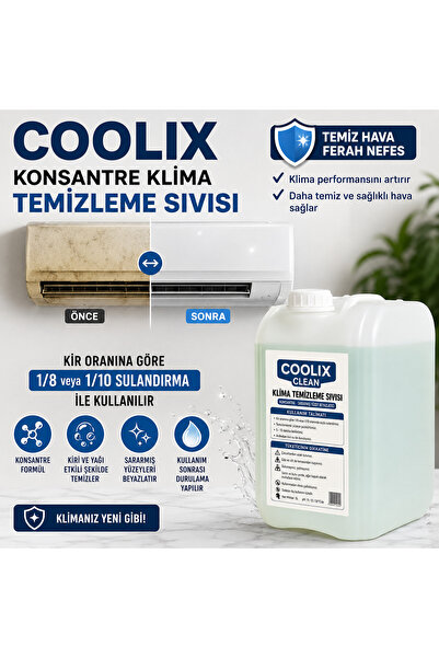 212 Isıtma ve Soğutma Coolix Klima Temizleme Sıvısı - Klima Bakım İlacı 5 Litre