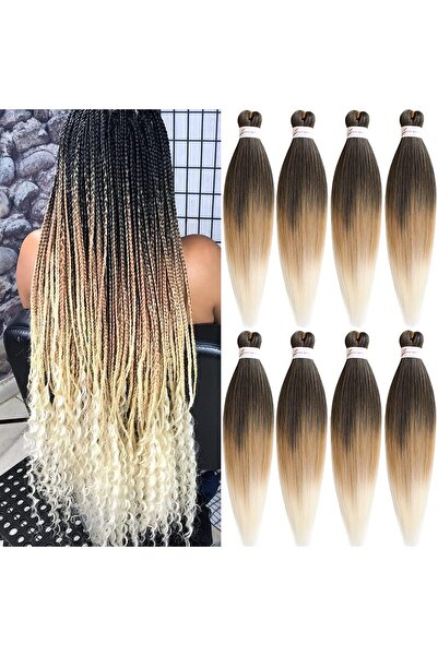 OEM Προ-τεντωμένα Μαλλιά για Πλεξούδες EZ Braids 30 ίντσες Όμπρε Συνθετικά 8 ...