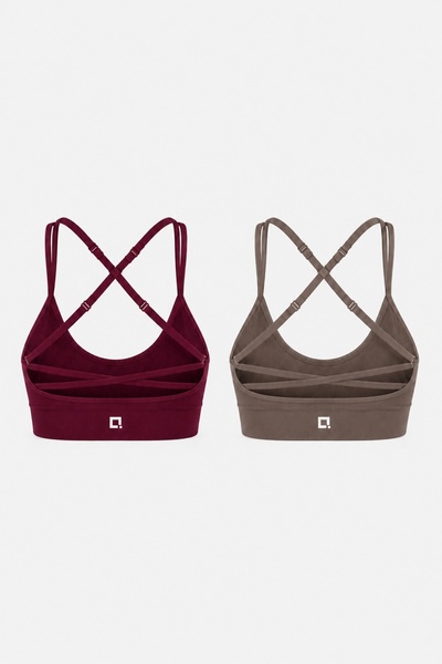 HARSFIT 2-Pack Griba Seamless Fitness & Pilates Sports Bustier Pack