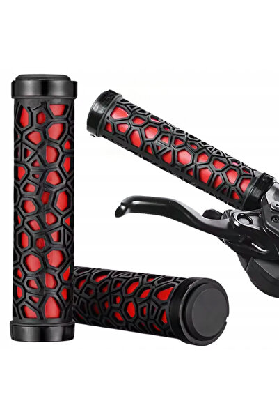 Gearox Set Manere Pentru Bicicleta, Gearox, Rosu, Material Cauciuc, Lungime M...