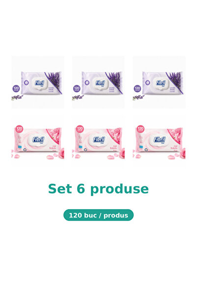 Fibril Set 6 Produse Fibril, Mix 3x Lavanda, 3x Rose