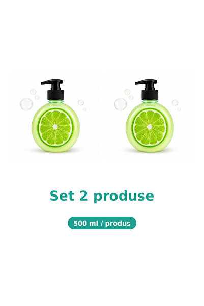 Tasty Bax 2 Pachete Sapun lichid crema pentru maini, Clean & Fresh, Lime, 500...