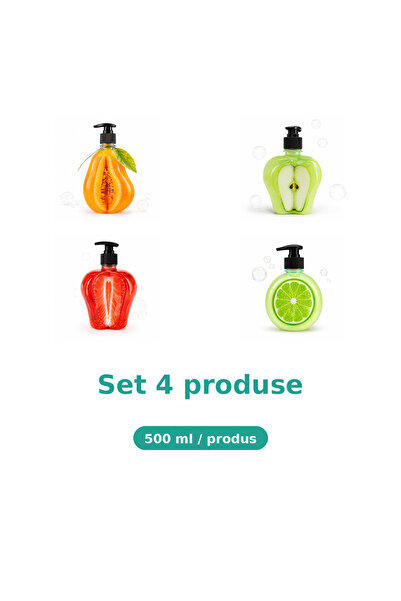 Tasty Set 4 Produse Tasty, Mix Pepene Galben, Mar Piele Sensibila, Capsuni, Lime