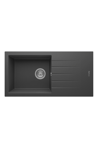 RealStone Assos 86 XL P011 Granit Evye 860x435 mm Tek Göz Damlalıklı Mutfak E...