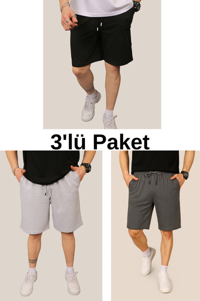 STRAVON Erkek Oversize Geniş Paça Rahat Kalıp Bermuda Şort