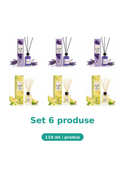 Golf Set 6 Produse Golf, Mix 3x Lavanda, 3x Melon