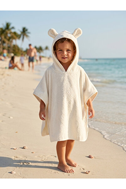 Nilyso Home Girls' and Boys' Towel Poncho Bathrobe - 100% Cotton Beach, Pool,...