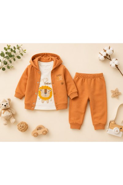 çojuxs Ley Bebe Lion Safari Hooded 3-Piece Set