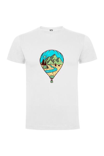 iLovePrints Mountain Balloon Voyage Tshirt