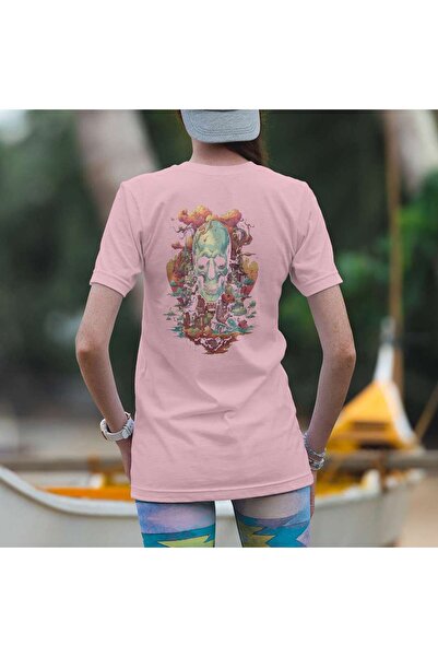 iLovePrints Surreal Skull with Abstract Surroundings Tshirt