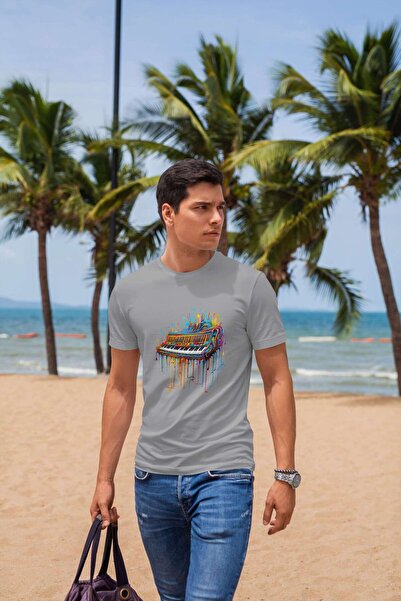 iLovePrints Colorful Abstract Piano Art Tshirt