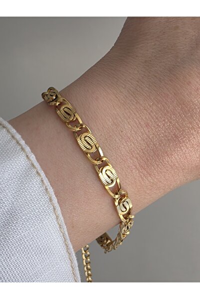Bubbleatelier سوار من سلسلة الفولاذ مختوم عليه S.Steel
