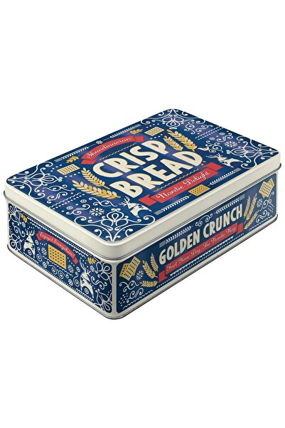 Nostalgic Art Crisp Bread Flat Metal Storage Box 2.5 L