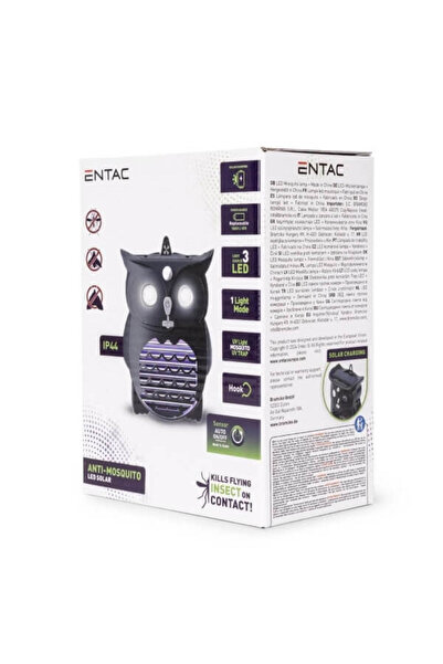 Generic Entac Εντομοκτόνο Κουκουβάγια 3 LED, με LED φωτισμό, 15.5(h) cm, Επαν...