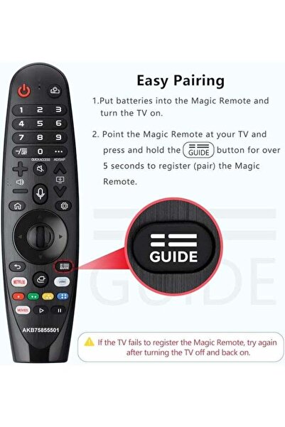 FLUX OMAKSS Magic Voice Remote for LG Smart TV Replacement AN-MR20GA AN-MR19BA AN-MR18BA, Pointer & Voice Function