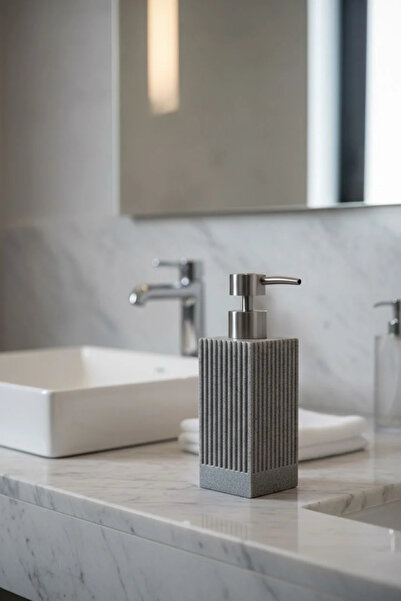 Bereketli Store Acar Striped Stone Look Liquid Soap Dispenser |   Decorative ...