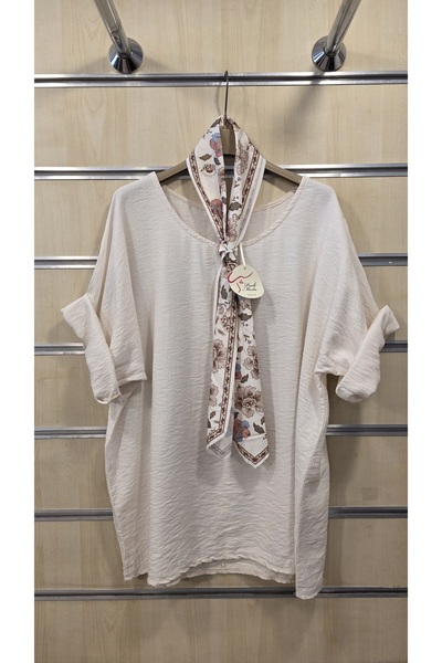 Park Moda Italian Blouse with Authentic Scarf