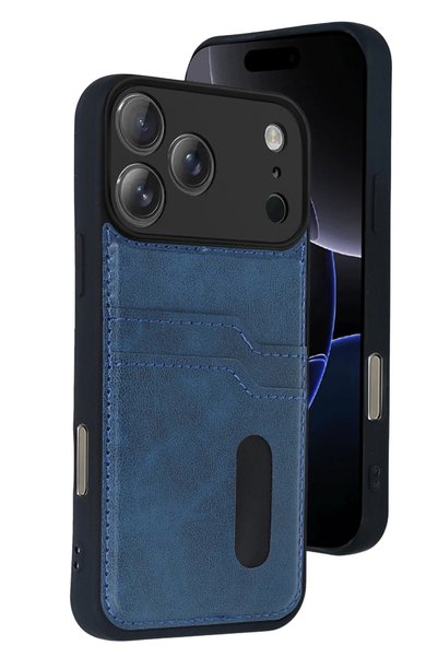 New Face Zengemtr iPhone 17 Pro Max Leather Case with Sara Business Card Hold...
