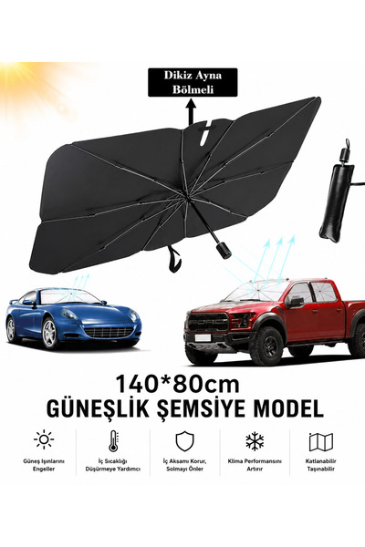 KARA AUTO Parasolar auto, umbrelă de soare, parasolar, model nou, cu gheată