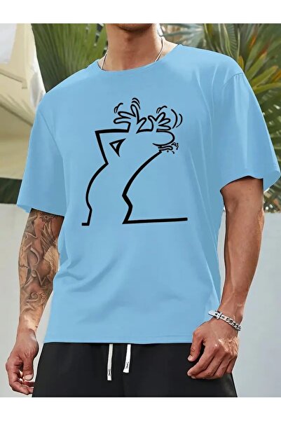 JENOLAN Tricou unisex pentru bărbați cu imprimeu Curious, Noul Sezon, Oversiz...