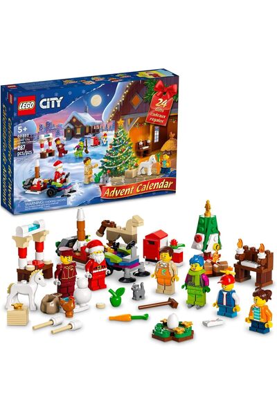 LEGO مجموعة ألعاب بناء تقويم الميلاد سيتي 2022 رقم 60352 للأطفال، الأولاد وال...