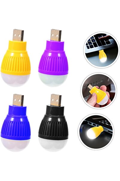 Genel Markalar USB Beyaz Gece Lambası Mini Ampul Aydınlatma