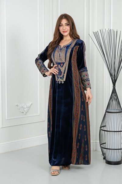 riva fashion جلابيه مخمل تراثي ريم مشجر 2