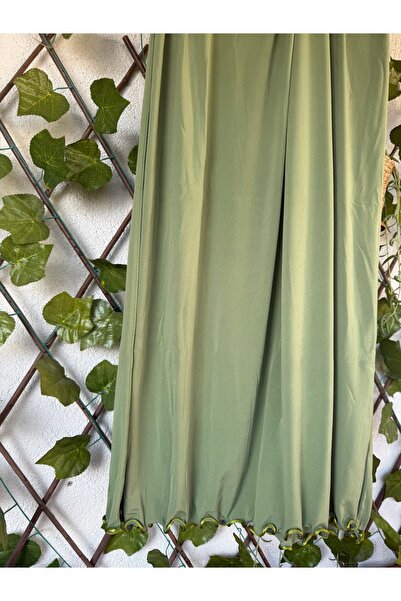 Blotch Premium Lycra Fıstık Yeşili Renk Likralı Sandy Jersey Şal