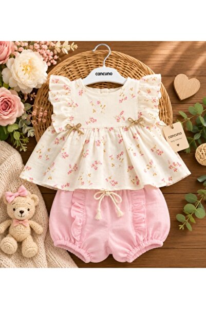 Superbaby Compleu din doua piese din muselina, bumbac, BEBLY KIDS