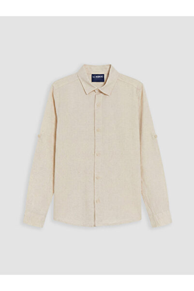 LC Waikiki Esvab • Modern & Distinctive Textured Boys' Shirt with Epaulet Detail