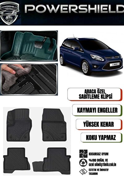 POWERSHIELD Ford C-Max 2011 ve Sonrası Araca Özel Premium 5D Havuzlu Oto Pasp...