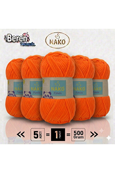 NAKO باندا - برتقالي (3127) - عبوة من 5 قطع - 100 جرام/120 متر - خيط حياكة يد...
