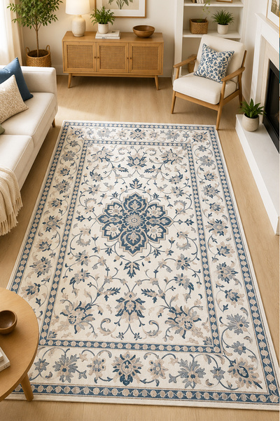 Chilai Home Asyra Makinede Yıkanabilir Kaymaz Taban Leke Tutmaz Dijital Salon...