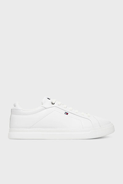 Tommy Hilfiger Deri Logolu Sneaker Ayakkabı Erkek AYAKKABI FM0FM05678