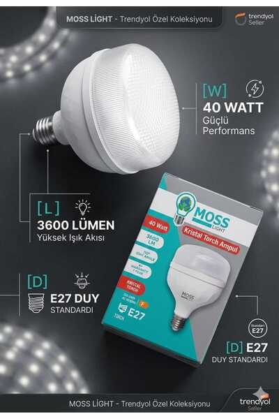 moss light VİP AYDINLATMA / 40 WATT KRİSTAL TORCH AMPÜL