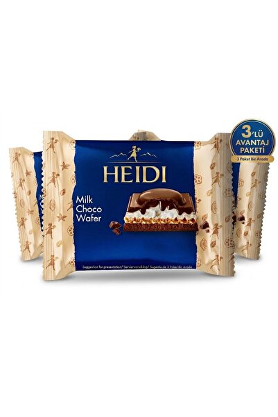 Heidi Milk Choco Wafer Süt Dolgulu Fındık Aromalı Gofretli Sütlü Çikolata 55 ...