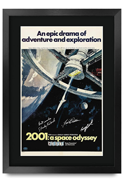 HWC Trading ملصق مطبوع لفيلم FR A3 2001 A Space Odyssey مع صورة موقعة للمعجبي...