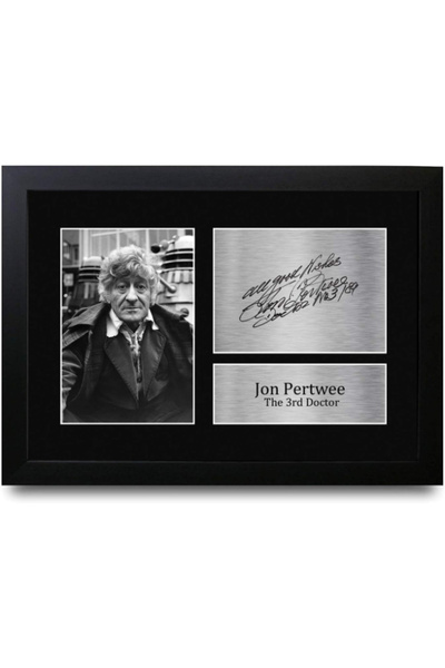 HWC Trading A4 FR Jon Pertwee Dr Who Third Doctor Gifts Printed Signed Autogr...