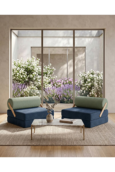 DECHOME 90x90 cm Modüler Sünger Koltuk | Yatak Olabilen, Hareketli Silindir S...