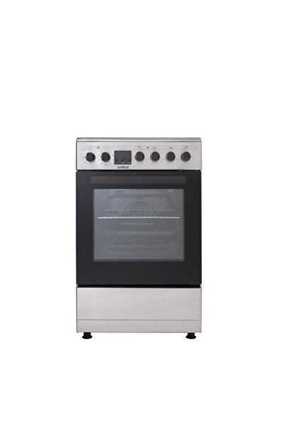 Samus Plită electrică Inox SM564VTE, 50x60 cm, 4 zone ceramice, 10 funcții