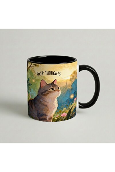 Petgifts Cana Cadou Personalizat Amuzanta Cu Mesaj Deep Thoughts - Ceramica 3...