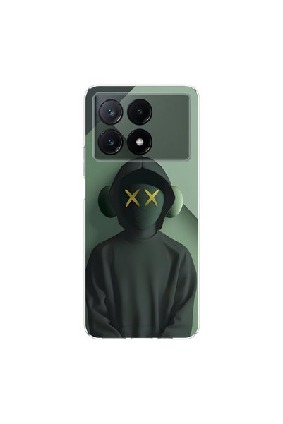 PPKin حافظة شفافة متوافقة مع Poco X6 Pro بتصميم No Face 1