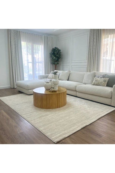 Handpicked Furniture سجادة بيج محايدة، سجاد فائق النعومة لغرفة النوم وغرفة ال...