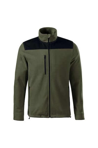 geravian Geacă fleece pentru bărbați, izolație termică, kaki, 3XL