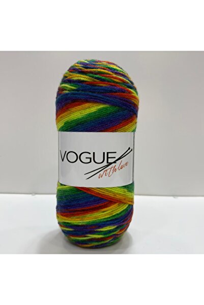 Vogue İhraç Fazlası Mega Boy Örgü ipi 280gr - Ebruli