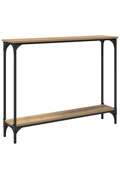 vidaxl Masă de consolă cu raft Stejar Artizanal 100 x 22,5 x 75 cm