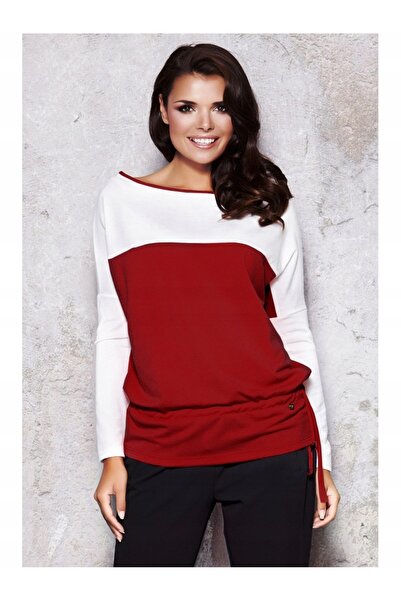 Infinite You Bluza Dama, InfiniteYou, Poliester/Viscoza, Visiniu/Alb, XL