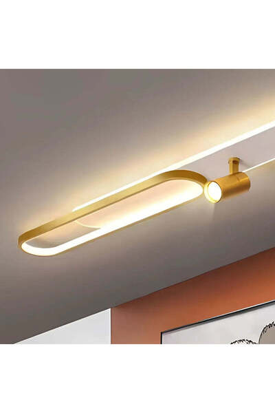 CMHOME Lustra LED cu Proiector Reglabil FISSO Camilla, 66W, lumina Rece/Calda/Neutra, Auriu Lucios